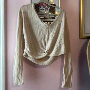 Free people women's cream sweater top